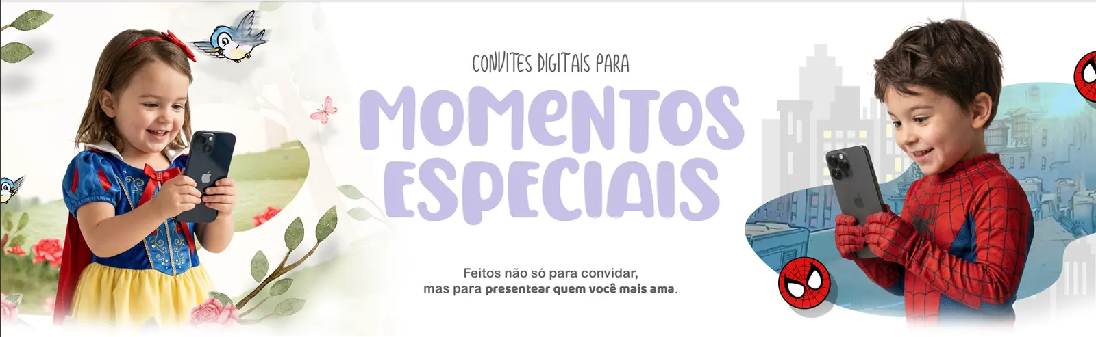 Convites digitais para momentos especiais